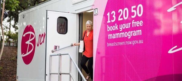 Sporties Community Shows Up for Breast Screening Van